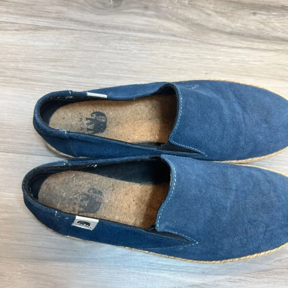 Patara Womens Slip On Blue Leather Suede Espadrilles Loafers Size 7 EU 38 - Picture 8 of 11
